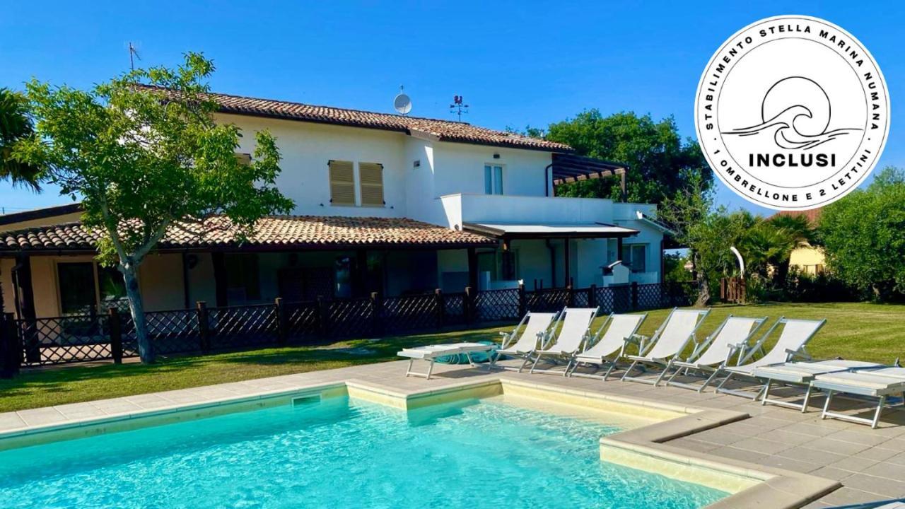 Viva3 - Numana, Ampio Trilocale In Villa Con Piscina Eksteriør billede